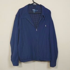 VTG Polo Ralph Lauren Harrington Jacket Men's Navy Blue Bomber Size 3X